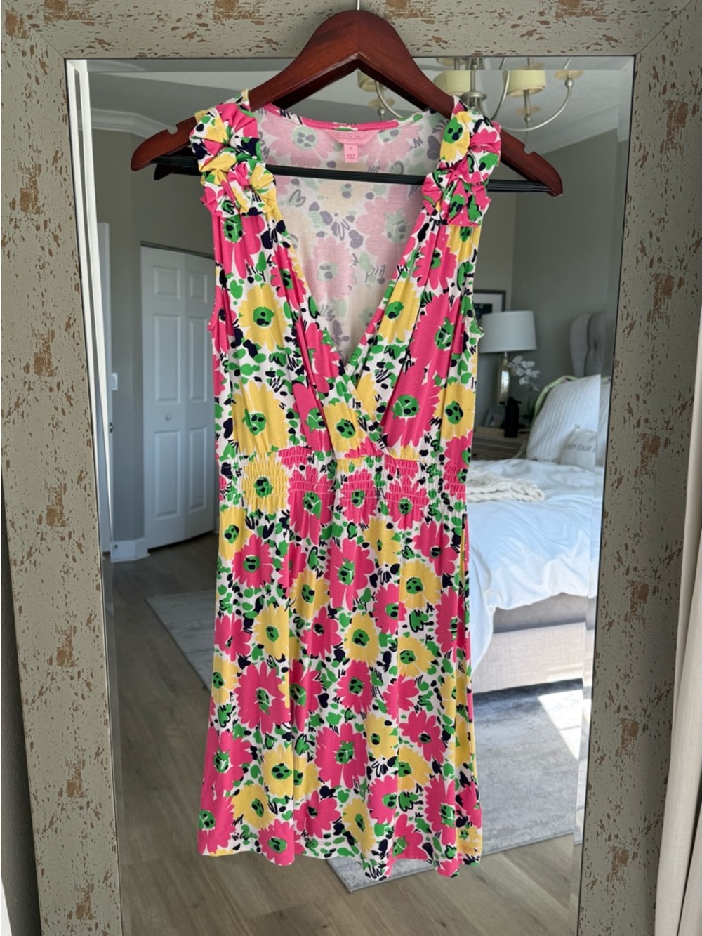 Lilly Pulitzer Pink, Yellow & Green Floral Mini Dress